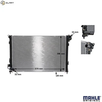 RADIATOR ENGINE COOLING CR 985 000S FOR MINI W10 B14 A 1.4L W10 B16 A 1.6L 4cyl - Image 1 of 4