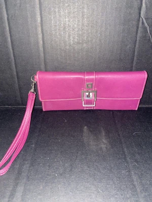 Carteira feminina tripla de couro rosa Perlina - Imagem 1 de 4