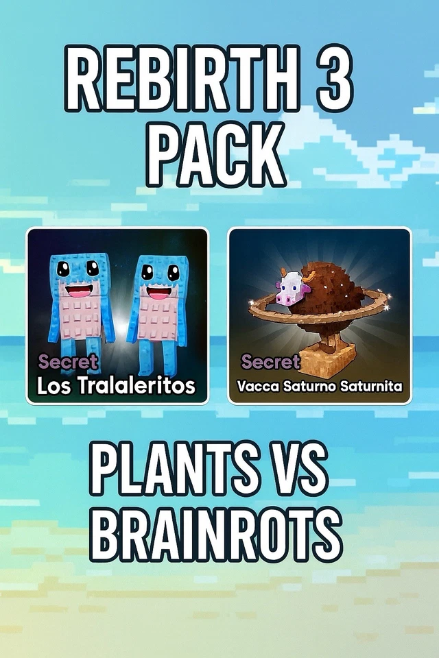 Rebirth 3 Bundle 🤩 | Plants Vs Brainrots 🌻 | Fast Delivery 🚚