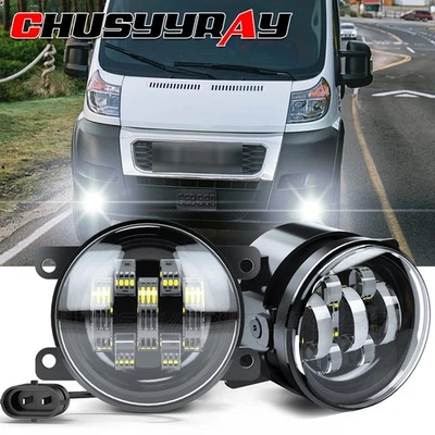 Par de luces antiniebla LED para parachoques delantero RAM PROMASTER 3500 2014-2022 Foto 1 de 4