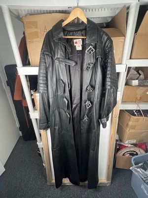 MUSEUM REPLICAS LIMITED 100% Genuine Leather Trench Coat  L/XL with Buckles - Image 1 of 4