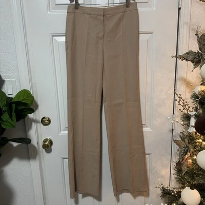 全新带标签 Max Mara 米色棕褐色长裤 10 码 — 第 1/4 张图片