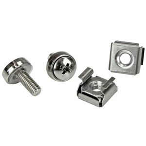 StarTech.com M5 Mounting Screws and Cage Nuts for Server Rack Cabinet - Pack of - Photo 1/3