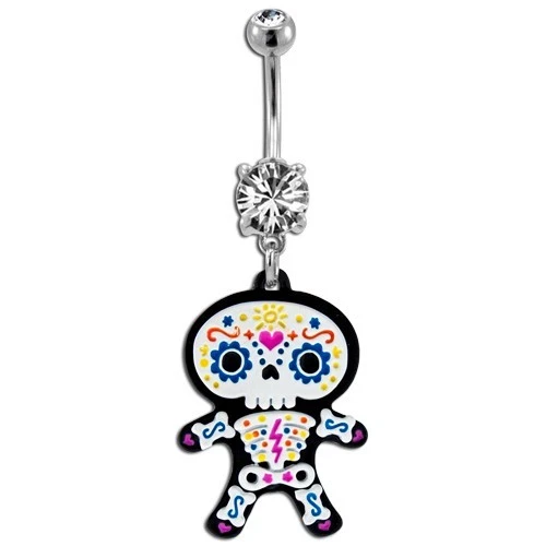 Sugar Skull Belly/Navel Ring. - Image 1 of 1
