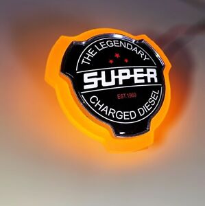 En Plexiglas Grille Coin Super Jaune Éclairage LED Badges Compatible