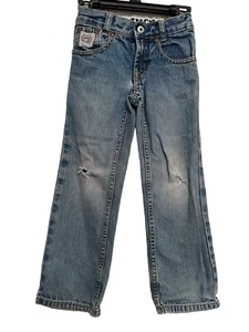 Cinch Kids Jeans – Size 4S M – Blue Distressed Wash – Adjustable Waistband - Picture 1 of 6