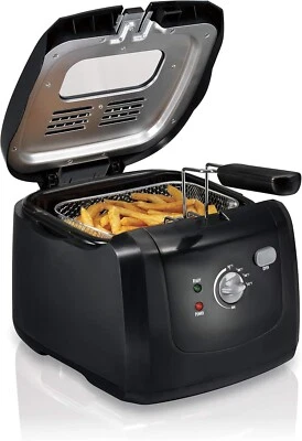 Freidora eléctrica con cesta y tapa, capacidad de aceite de 2 litros/8 tazas.. Foto 1 de 4