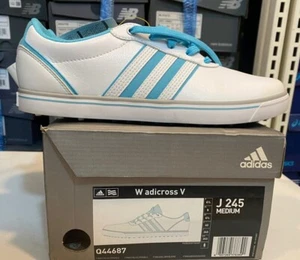 Adidas Adicross V Women's Golf Shoes Spikeless Sport White [US:8/245] NWT Q44687 - Picture 1 of 8