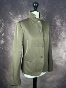 JIL SANDER Vintage Early 00's Silk Jacket Womens 36 Grey Blazer Made in Italy - Picture 1 of 7
