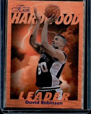 1997-98 Fleer Hardwood Leader David Robinson #24 HOF - Image 1 of 2