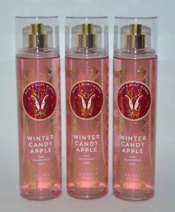 3 BATH & BODY WORKS WINTER CANDY APPLE FINE FRAGRANCE MIST SPRAY 8 OZ LARGE LOT - Picture 1 of 4