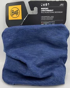Prendas para el cuello Buff Merino ligeras multifuncionales en índigo a rayas nuevas con etiquetas geniales - Imagen 1 de 2
