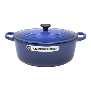 Casseruola in ghisa Le Creuset Cocotte ovale 25 cm 3,5 qt blu cobalto - Foto 1 di 5