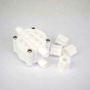 Válvula de 4 vías de cierre automático de 1/4" para sistema de ósmosis inversa RO - Imagen 1 de 4