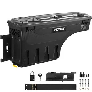 VEVOR Truck Bed Storage Box, Lockable Lid, Waterproof ABS Wheel Well Tool Box 6. - Picture 1 of 1