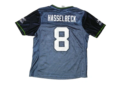复古 00S 西雅图海鹰足球 #8 MATT HASSELBECK NFL 球衣衬衫女式 M 码 — 第 1/4 张图片