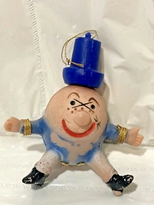 Vtg Plastic Humpty Dumpty w Blue Hat Blow Mold Christmas Ornament - Picture 1 of 6