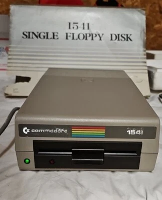 Commodore Computer 1541 Single Floppy Disk Drive In Original Box & Cables Cords - Image 1 of 4