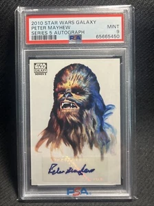 2010 Topps Star Wars Galaxy Series 5 Peter Mayhew Chewbacca AUTO PSA 9 - Picture 1 of 2