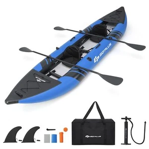 COSTWAY Inflatable touring Kayak Set 2-person Kayak Outdoor Floating Boat set - Picture 1 of 11