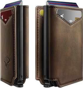 Cartera de cuero para hombre, tarjetero y clip para billetes. - Picture 1 of 12