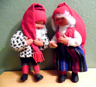 VNTG 11" PAIR ARNE HASLE LATEX NORWEGIAN  NISSE BOY & GIRL DOLLS  ELVES SIGNED