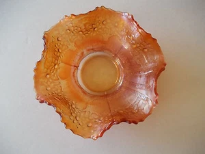 ANTIQUE FENTON BOWL SAILBOAT WINDMILL & ORANGE TREE MARIGOLD 6" wide - Picture 1 of 7