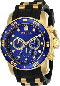 Invicta Pro Diver Quartz Watch 48mm Blue Dial 17882 Men's Black - Picture 1 of 3