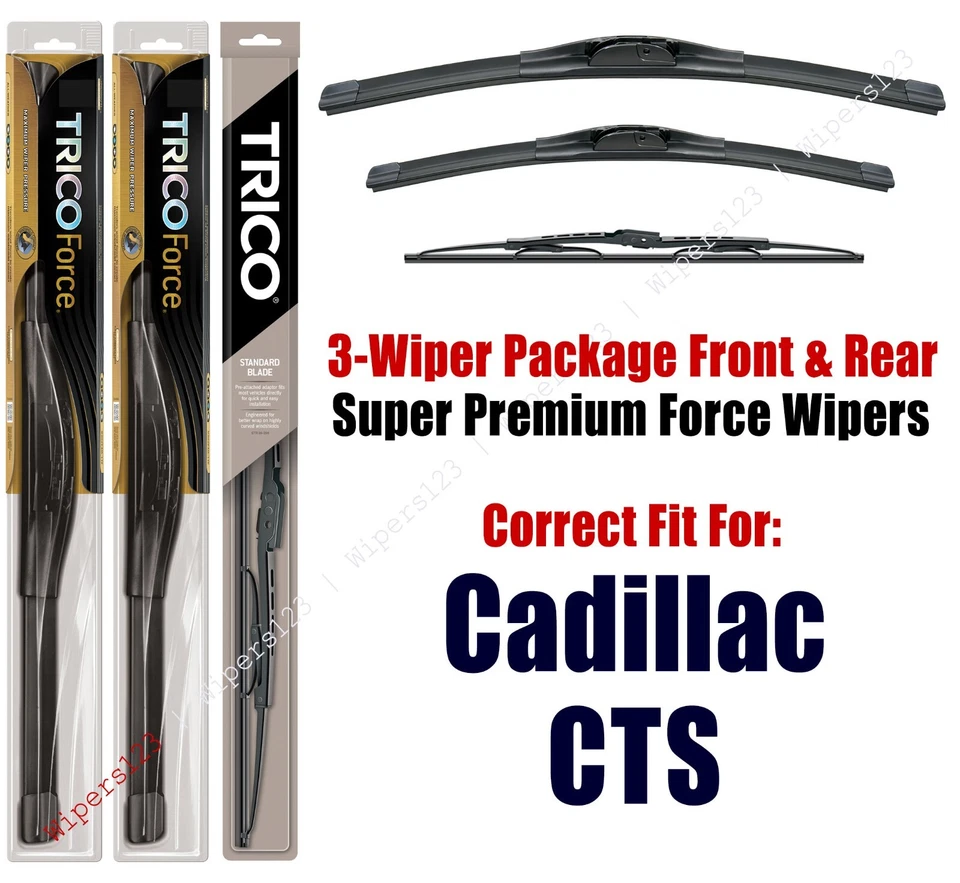 Wipers 3-pk Hi-Performance fits 2010-2013 Cadillac CTS- 25220/190/30110 Foto 1 de 1