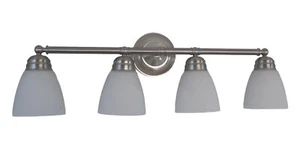 Ardmore 4 Light Dimmable LED Brushed Nickel Vanity Wall With Frosted Glass $250 - Picture 1 of 1