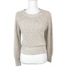 Free People Sweater Women Xs Tan Knit Linen Blend Pullover Casual Adult