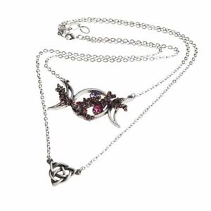 Alchemy Gothic Wiccan Goddess Of Love Necklace - Double Pewter Pendant