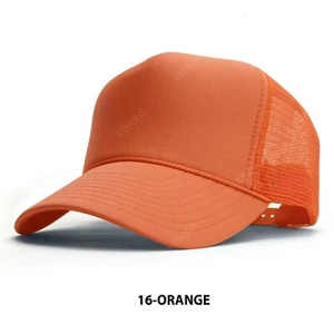 Trucker Hat Foam Mesh Baseball Cap Adjustable Snapback Army Solid Plain Men 3 - Picture 1 of 43