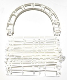 30 NEW K'NEX White Roller Coaster Track Pieces 8" Micro Parts 5 Curved KNEX