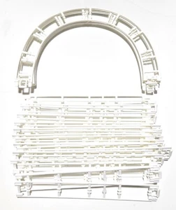 30 NEW K'NEX White Roller Coaster Track Pieces 8" Micro Parts 5 Curved KNEX - Picture 1 of 3