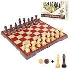 Chess Set Folding Portable International Checkers Chessboard  B3A5