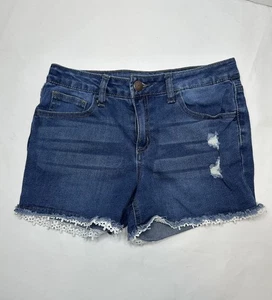 Dear Juniper Girls Denim Shorts Size 14 - Picture 1 of 8