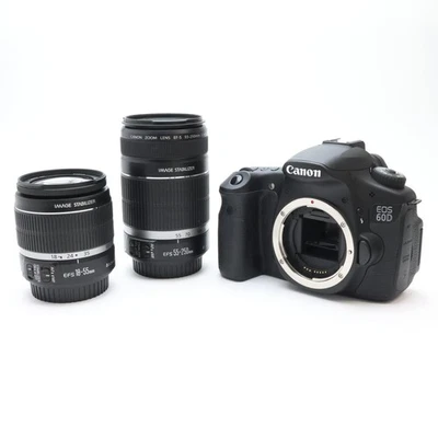 Canon EOS 60D + EF-S 18-55 IS + EF-S 55-250 IS Lens Kit #65 - Image 1 of 4