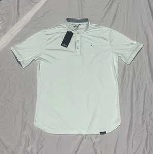 Primo Polo Shirt Mens Size Large Golf Henley Stretch Performance Blade Collar - Picture 1 of 3