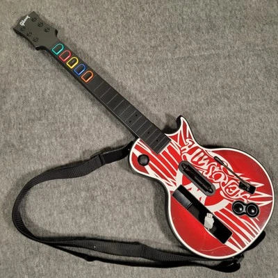Controlador Guitar Hero Aerosmith rojo Gibson Les Paul sin probar para Wii 95375.805 Foto 1 de 4
