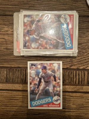 Tarjeta de novato 1985 Topps Orel Hershiser (RC) #493 Los Angeles Dodgers  Foto 1 de 2