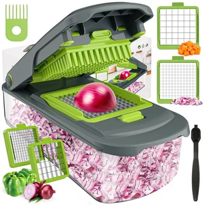 Vegetable Chopper With Container, Multifunctional Food Chopper Onion & Vegeta... - Picture 1 of 7