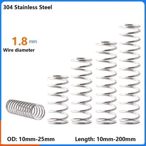 Compression Spring Wire Dia 1.8mm Stainless Steel 10-200mm Length Pressure Small - Picture 1 of 11