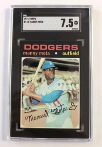 1971 Topps - Manny Mota #112 Dodgers Graded SGC 7.5 NM+ Sharp - Picture 1 of 2