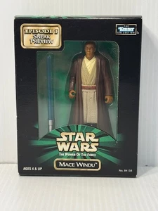 Modellino Mace Windu Star Wars 1998 Episodio 1 Sneak Preview 3.75 Hasbro nuovo - Foto 1 di 7