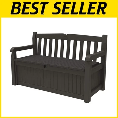 70 Gallon Garden Storage Bench - Resin Construction - Image 1 of 4