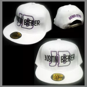 JUSTIN BIEBER SNAPBACK CAP HAT ***WHITE*** BIEBER FEVER I LOVE JUSTIN BIEBER - Picture 1 of 1