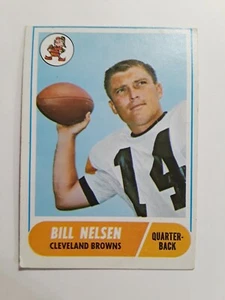 1968 Topps Bill Nelson #189 football card Cleveland Browns - Picture 1 of 2