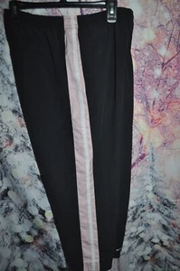 Nike Womens Capri Track Pants Size Large 12-14 Cropped Pants Black Pink White - Picture 1 of 12