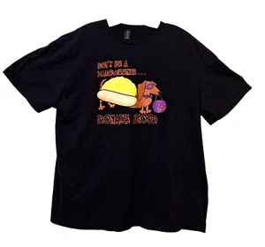 Gildan T-Shirt Mens Large Black with Halloween Graphic - Picture 1 of 4